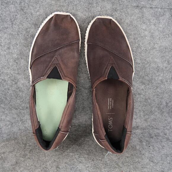 Toms Shoes Womens 7 Slip On Sneakers Platfrom Alpargatas Canvas Casual Trainers - Picture 6 of 12